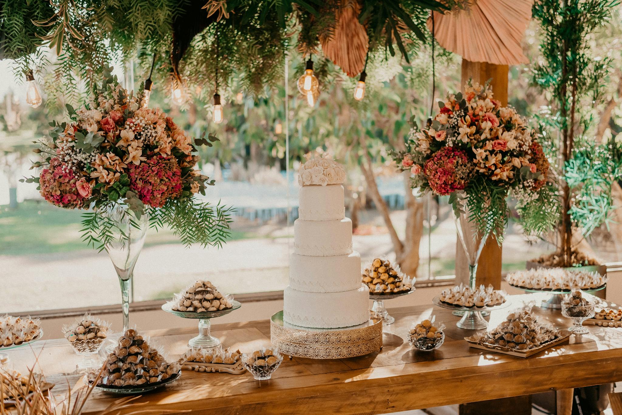 Pricing Beautiful Outdoor Wedding Dessert Table With Floral