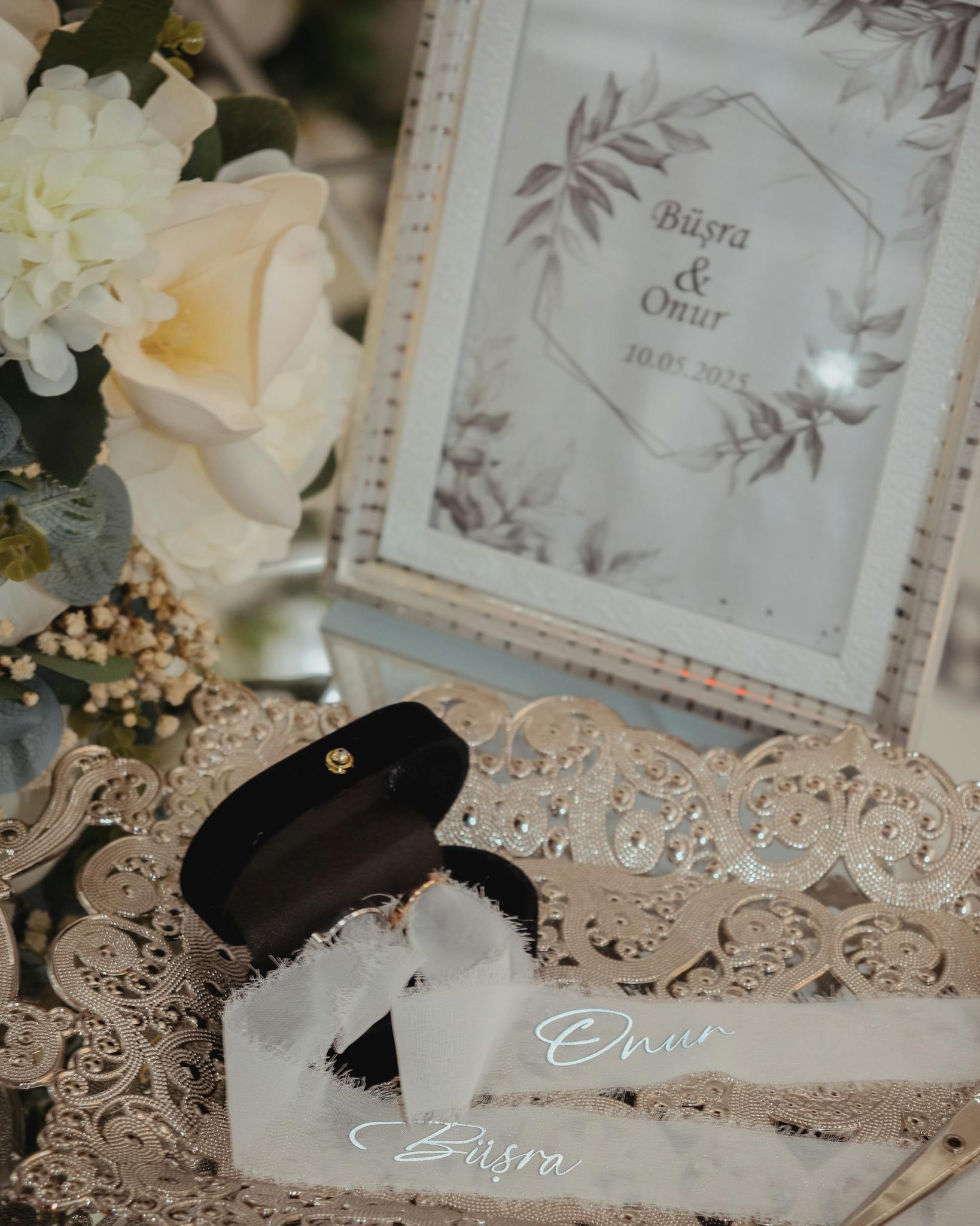 Pricing Beautiful Wedding Detail Shot With Elegant Rings